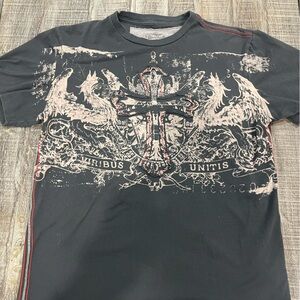 Blue and Cream Graphic Tee